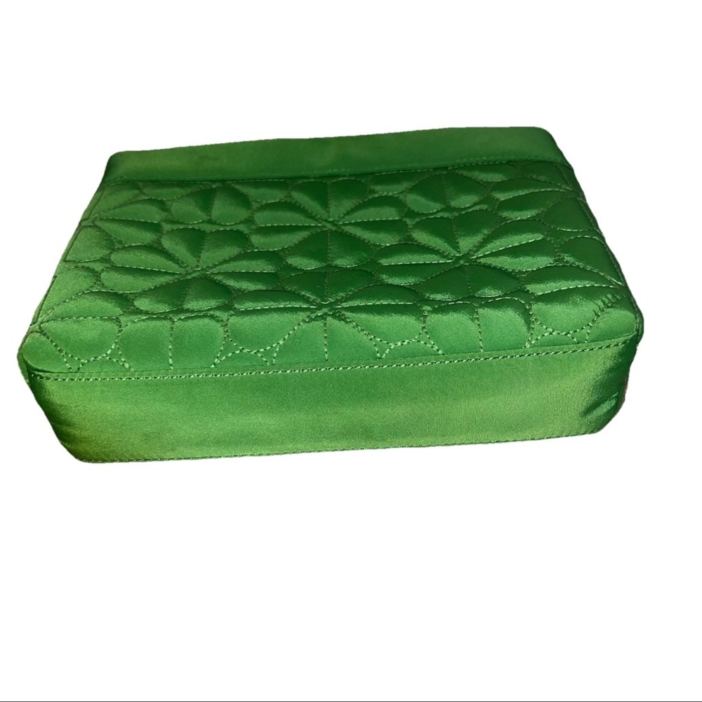 Kate Spade Spade Flower Quilted Cosmetic Pouch – Green – NWT KK254 - Picture 9 of 11